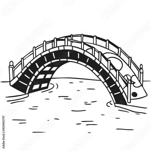 Bridge icon vector. Finance bridge logo. bridge over the river illustration