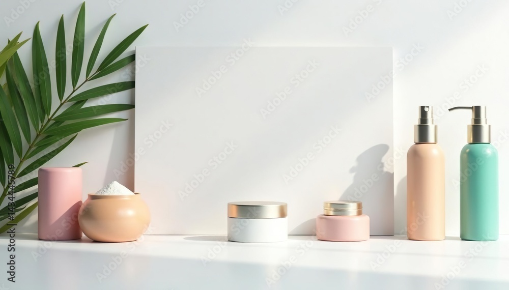 Clean minimalist product display on white backdrop, powder, container, commercial Clean minimalist product display on white backdrop, powder, container, commercial