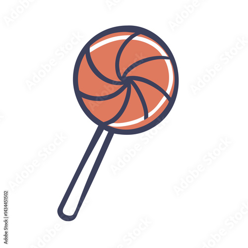 Lollipop icon, sweet candy, colorful treat illustration on white background