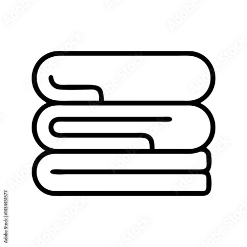 Illustration of folded towels laundry bath towels spa towels hotel towels clean towels vector art