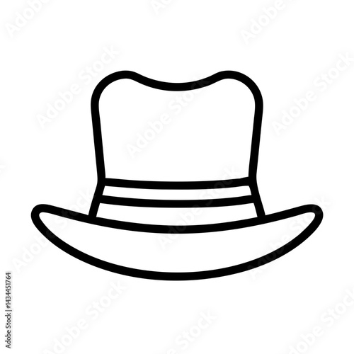 Illustration of a vintage hat, classic hat, men's hat, fedora hat, fashion hat, formal hat, style hat icon