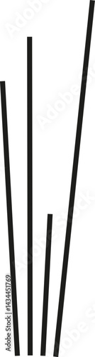 Long irregular beam radiating outward from the center.