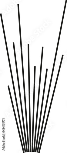 Irregular beam shape radiating from the center.