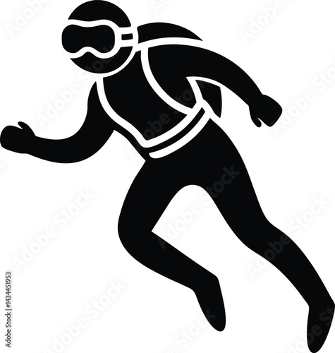 silhouette of a man running