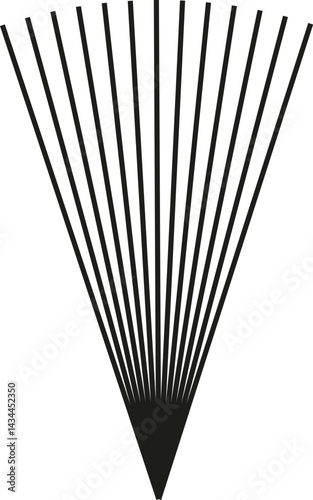 Regular beam radiating outward from the center.