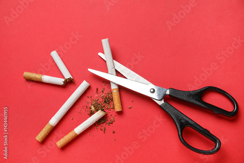 Scissors with cigarettes on...