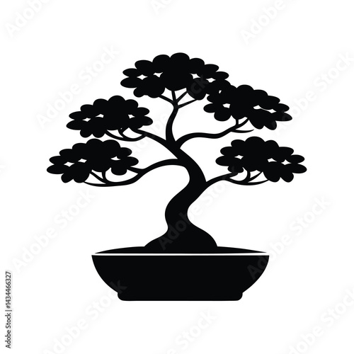 Minimal Bonsai Tree Art for Prints