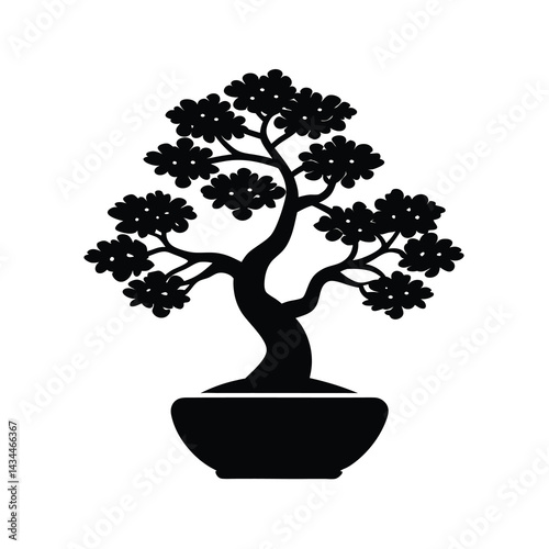 Zen Bonsai Tree Illustration for Logos