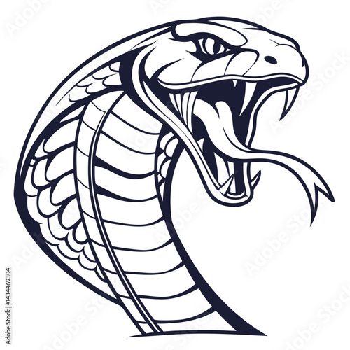 Fierce Snake Head Graphic