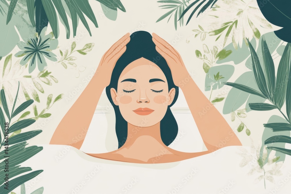 Relaxing Spa Day Illustration