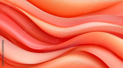 Red Orange Gradient Abstract Background with Smooth Waves