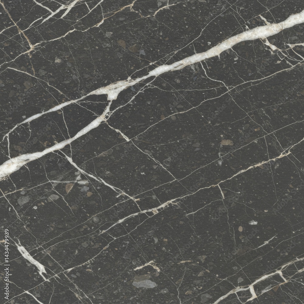 Obraz premium Dark Gray Marble Texture with White Veins