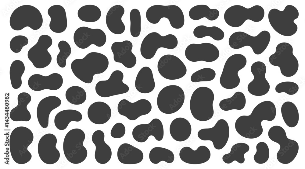 Organic shape round form set. Liquid organic blob Organic shape round form set. Liquid organic blob