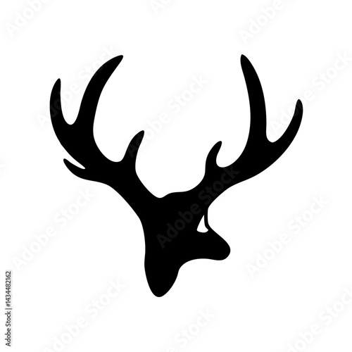 antler icon, antler silhouette vector illustration-simple silhouette illustration of antler,antler vector