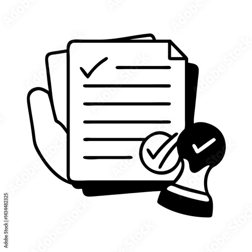 approved documents papers icon, approved documents papers silhouette vector illustration-simple silhouette illustration of approved documents papers,approved documents papers vector