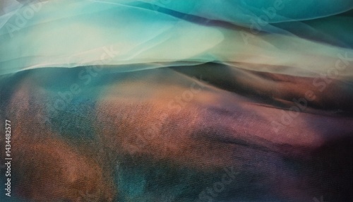 An abstract, muted-colored background with a light, semitransparent piece of cloth