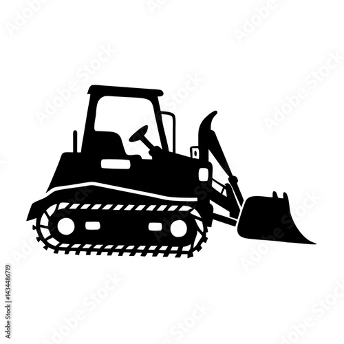 bulldozer icon, bulldozer silhouette vector illustration-simple silhouette illustration of bulldozer,bulldozer vector