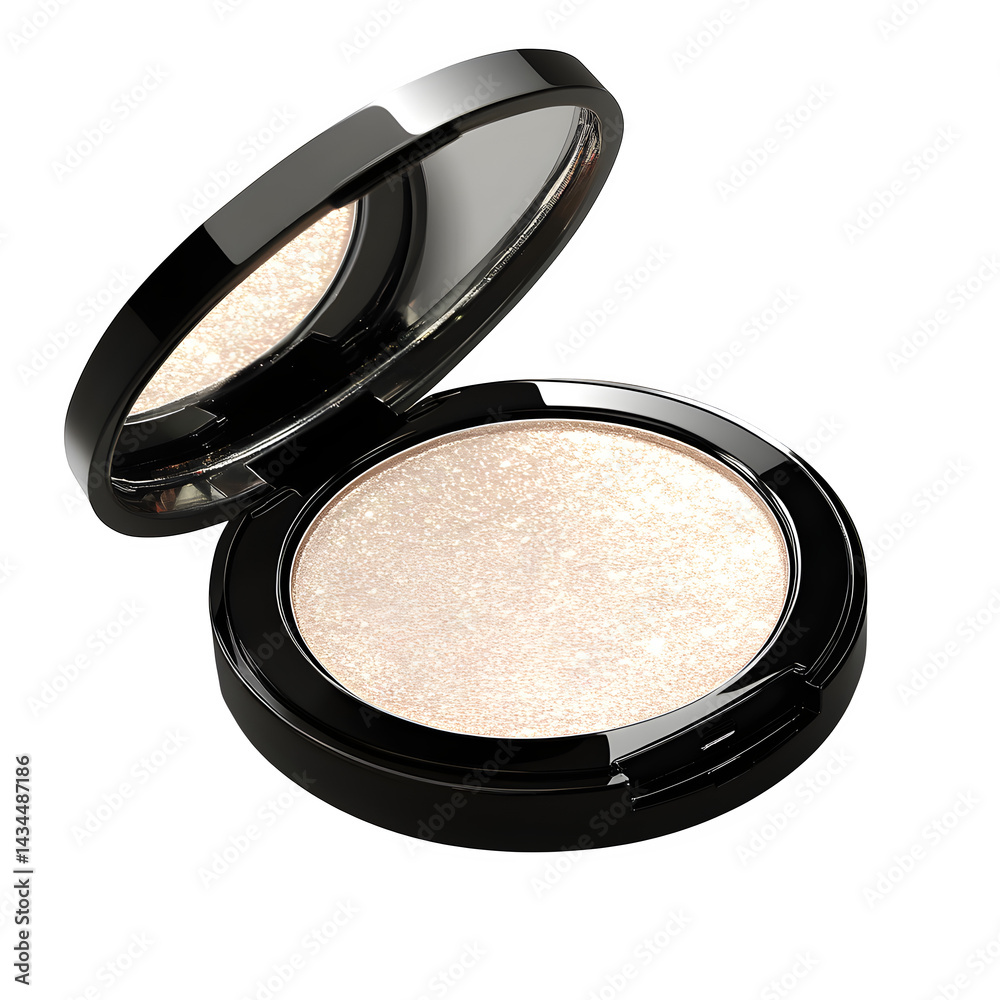 PNG of an open highlighter compact reflecting shimmer PNG of an open highlighter compact reflecting shimmer