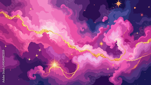 Colorful nebula illustration