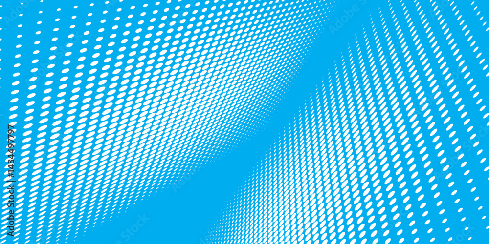 Obraz premium Abstract blue sky background poster with dynamic waves. technology network Vector illustration.