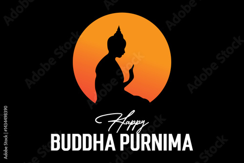 Happy buddha purnima vesak festival social media post design vector