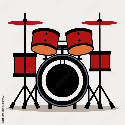 drum set isolated on white