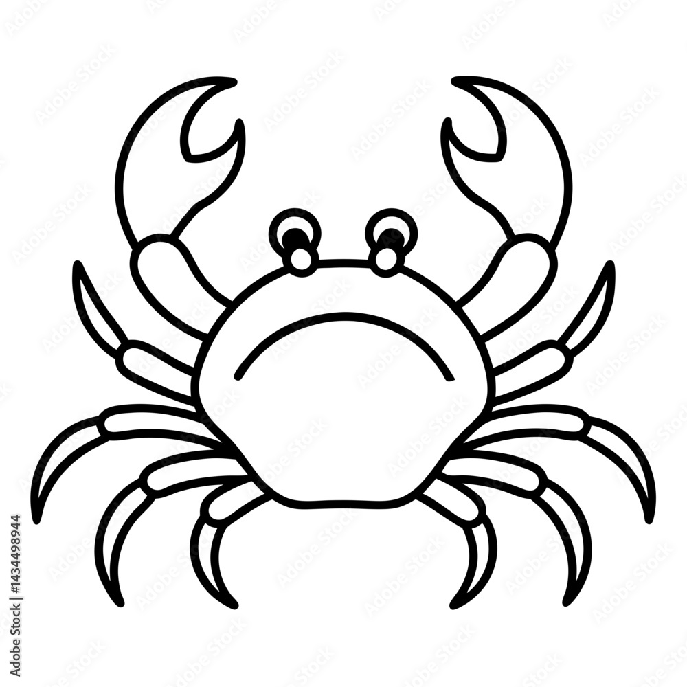 cartoon crab on white background cartoon crab on white background