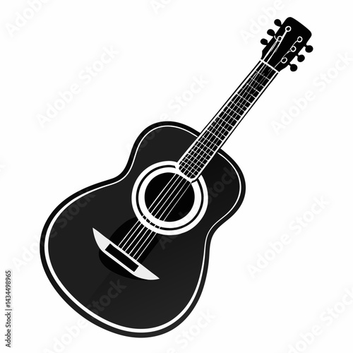 acoustic guitar isolated