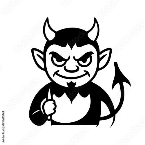 devil icon, devil silhouette vector illustration-simple silhouette illustration of devil,devil vector