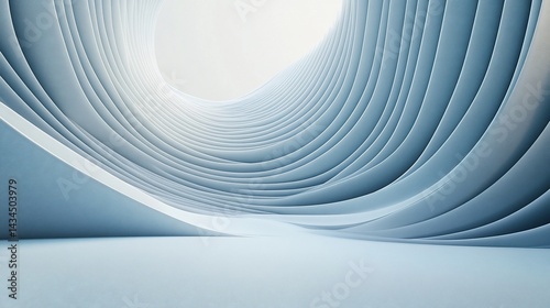 Wavelike structure smooth curving layered design