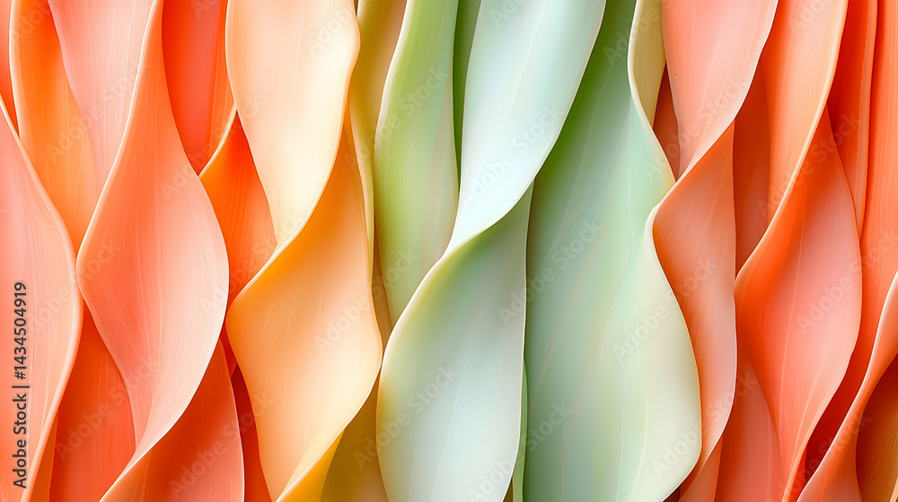 Vibrant Close-Up of Rainbow Eucalyptus Leaves