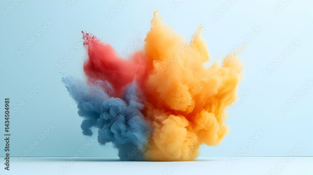 Vibrant Color Burst Abstract Background