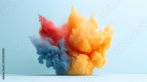 Obraz na płótnie Vibrant Color Burst Abstract Background w salonie