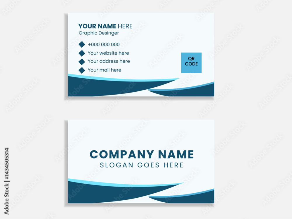Double -sided creative and modern business card and name card, horizontal simple clean template vectore desing. Double -sided creative and modern business card and name card, horizontal simple clean template vectore desing.