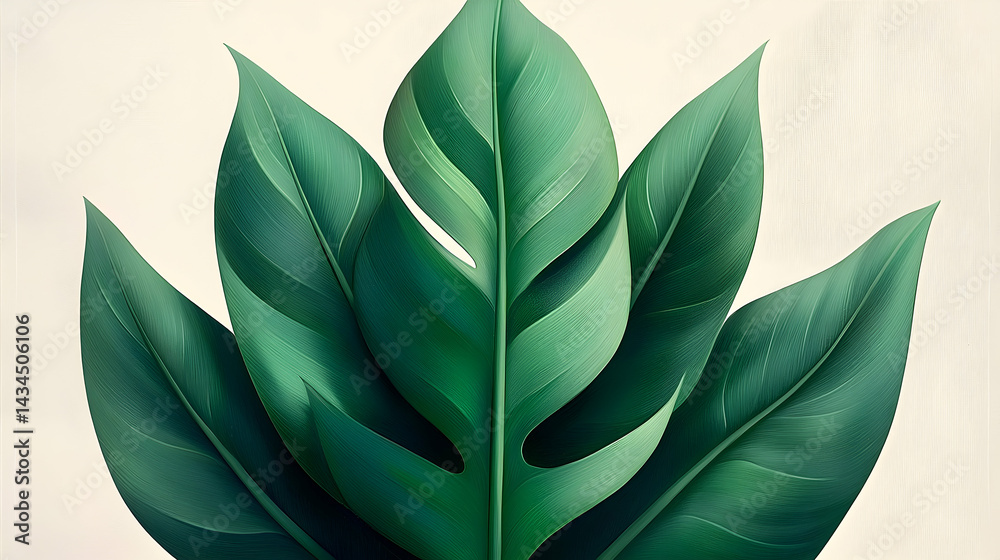 Vintage Illustration of a Detailed Green Fern Plant
