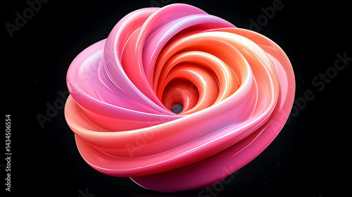 Obraz na płótnie Vivid Pink Orange Spiral Galaxy with Bright Core w salonie