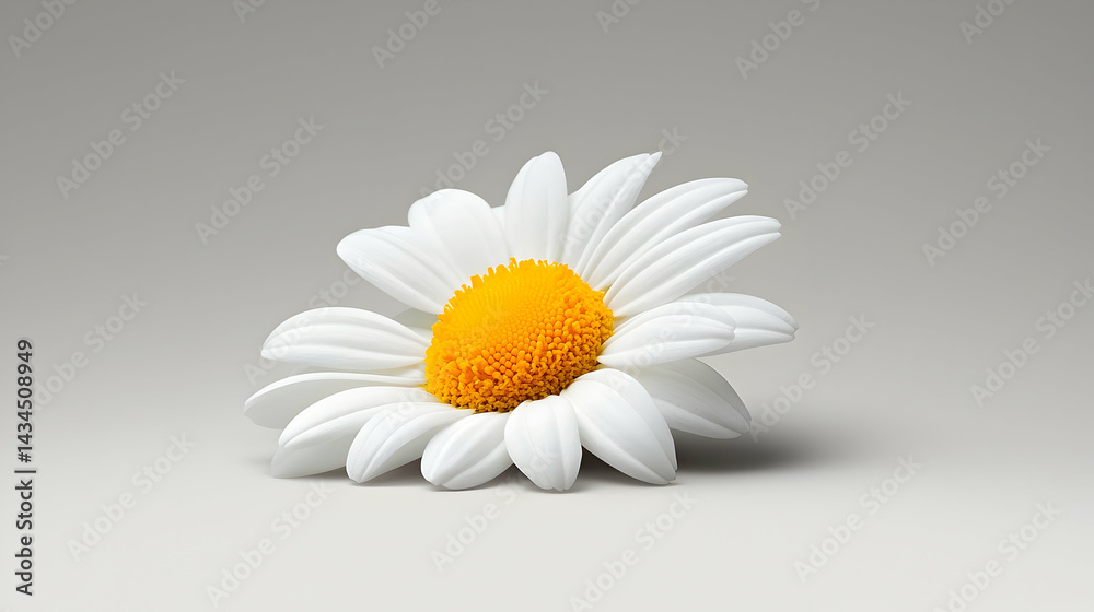 White Daisy Flower Isolated on White Background