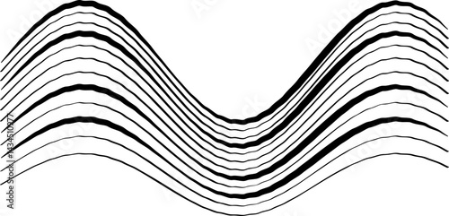 Wavy lines arranged in a pattern that resembles gravitational wave ripples.