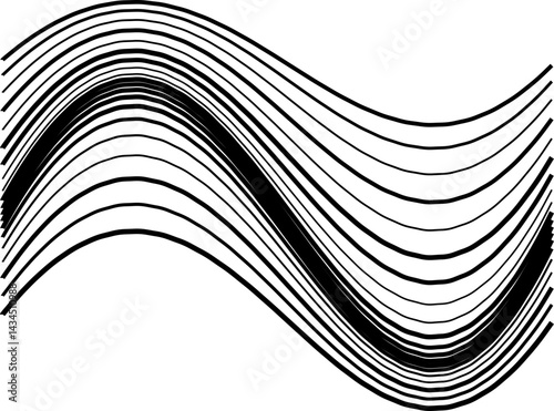 Wavy lines forming an abstract representation of harmonic distortion in waves.
