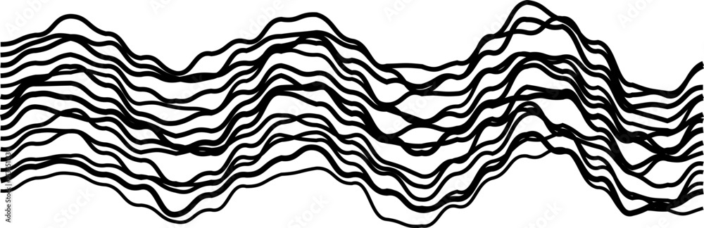 Wavy parallel lines forming a futuristic, flowing sci-fi inspired pattern.