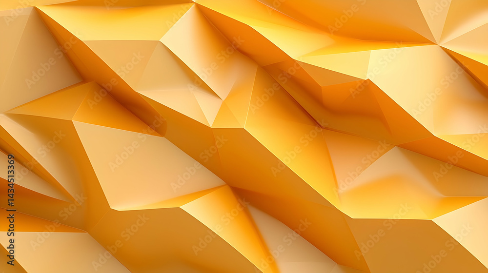Yellow Geometric Triangle Pattern Abstract Background
