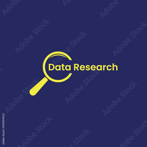 digital data research logo design vector