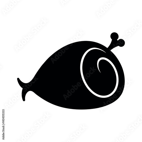 Ham Meat Food Icon Vector Art