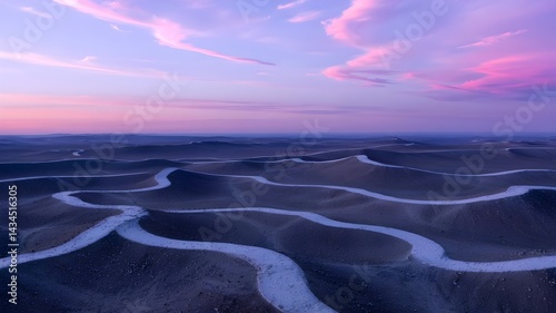 Dead sea view in the evening clouds in the sky sand is looking like waves. 