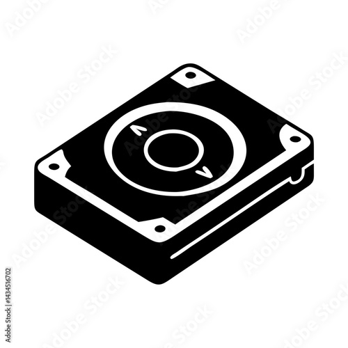 hard disk icon, hard disk silhouette vector illustration-simple silhouette illustration of hard disk,hard disk vector