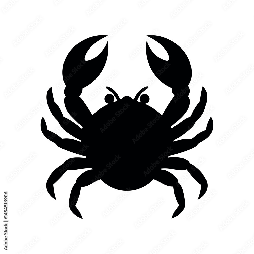 Crab Black Vector Silhouette Graphic Crab Black Vector Silhouette Graphic