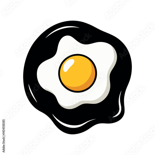 Fried Egg Breakfast Clipart Graphic