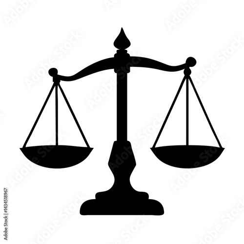 judicial scales icon, judicial scales silhouette vector illustration-simple silhouette illustration of judicial scales,judicial scales vector