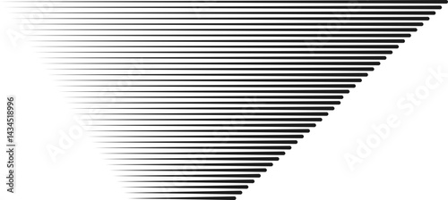Diagonal parallel lines with varying thickness creating contrast and movement.
