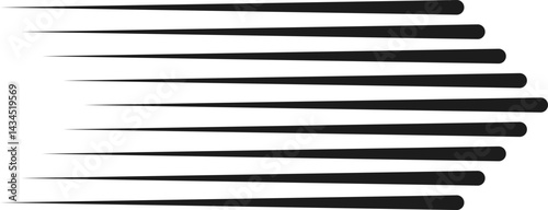 Parallel lines narrowing into a triangular shape, forming a converging visual effect.